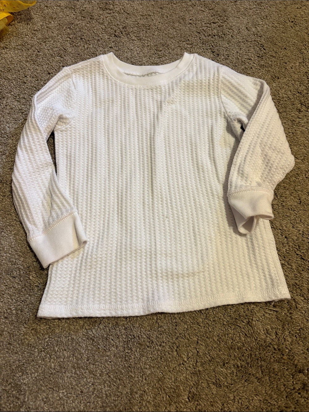 Garanimals White Long-Sleeve Waffle Thermal Top